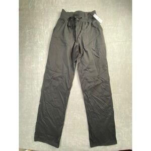 American Tall Womens Athletic Pants Black Ribbed Waist Small Tall AW-PA-10874